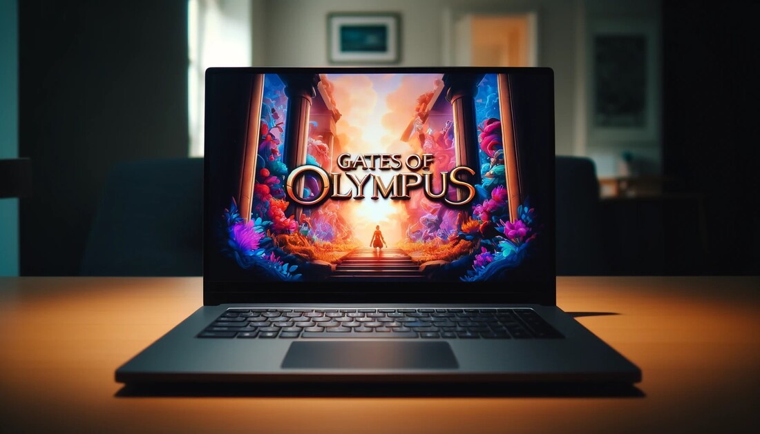 Interface atraente do jogo Gates of Olympus